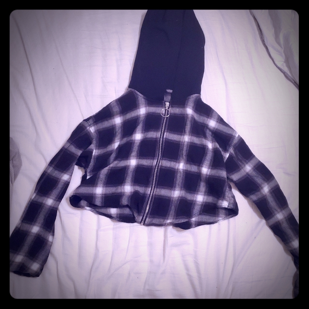 Forever 21 black and white flannel